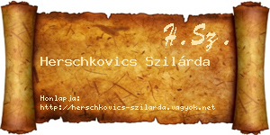Herschkovics Szilárda névjegykártya